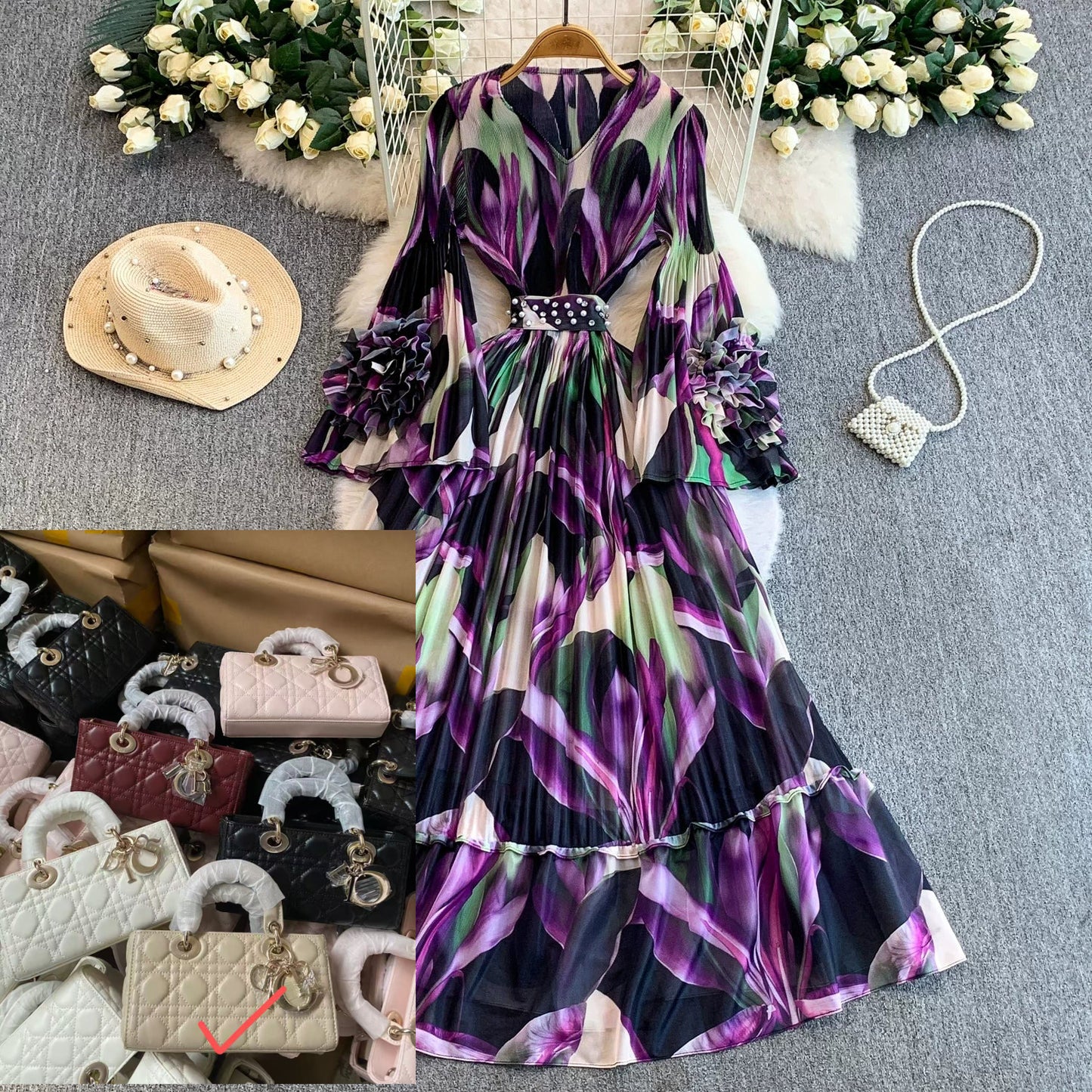 Strappy Waist Ruffle Long Skirt SA760/SA889