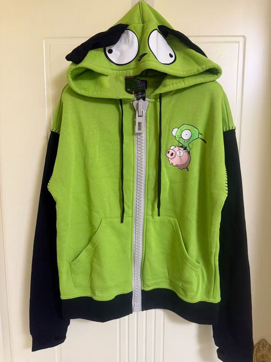 Printed Hooded Sweatshirt Jacket SA718
