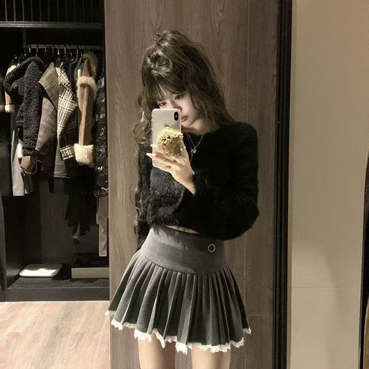 Lace Pleated Skirt SAB212