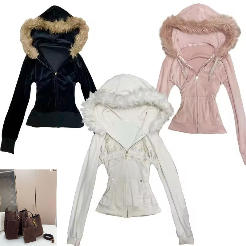 Hooded Sweater Jacket Woman sa456/sa457