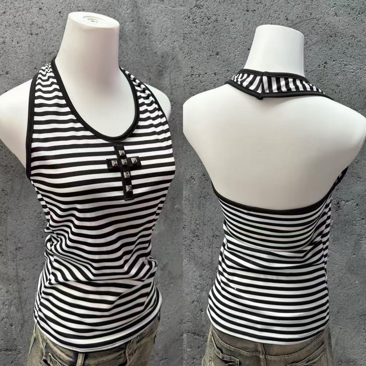 Contrast Striped Top SA993
