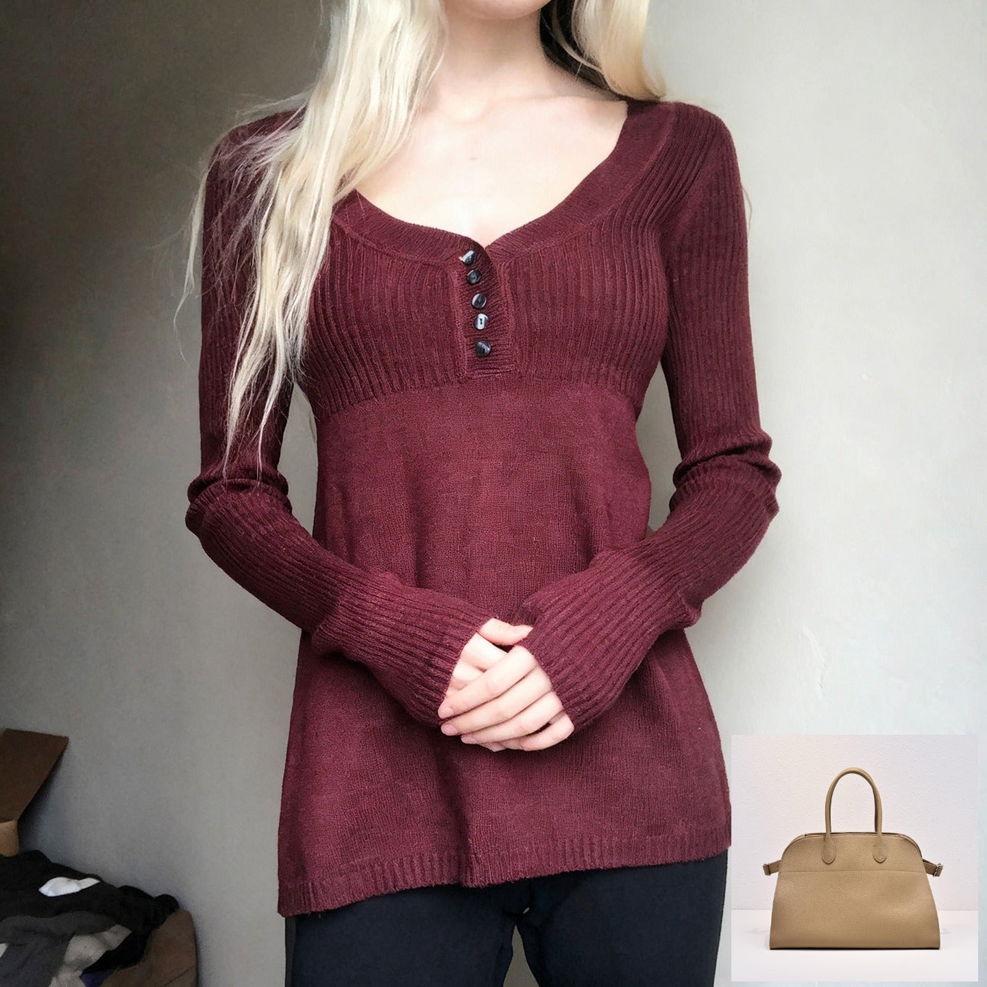 V-neck Breasted Sweater SA529