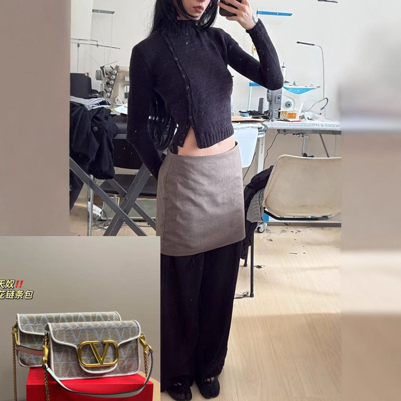 Black Turtleneck Top SA728/SA729