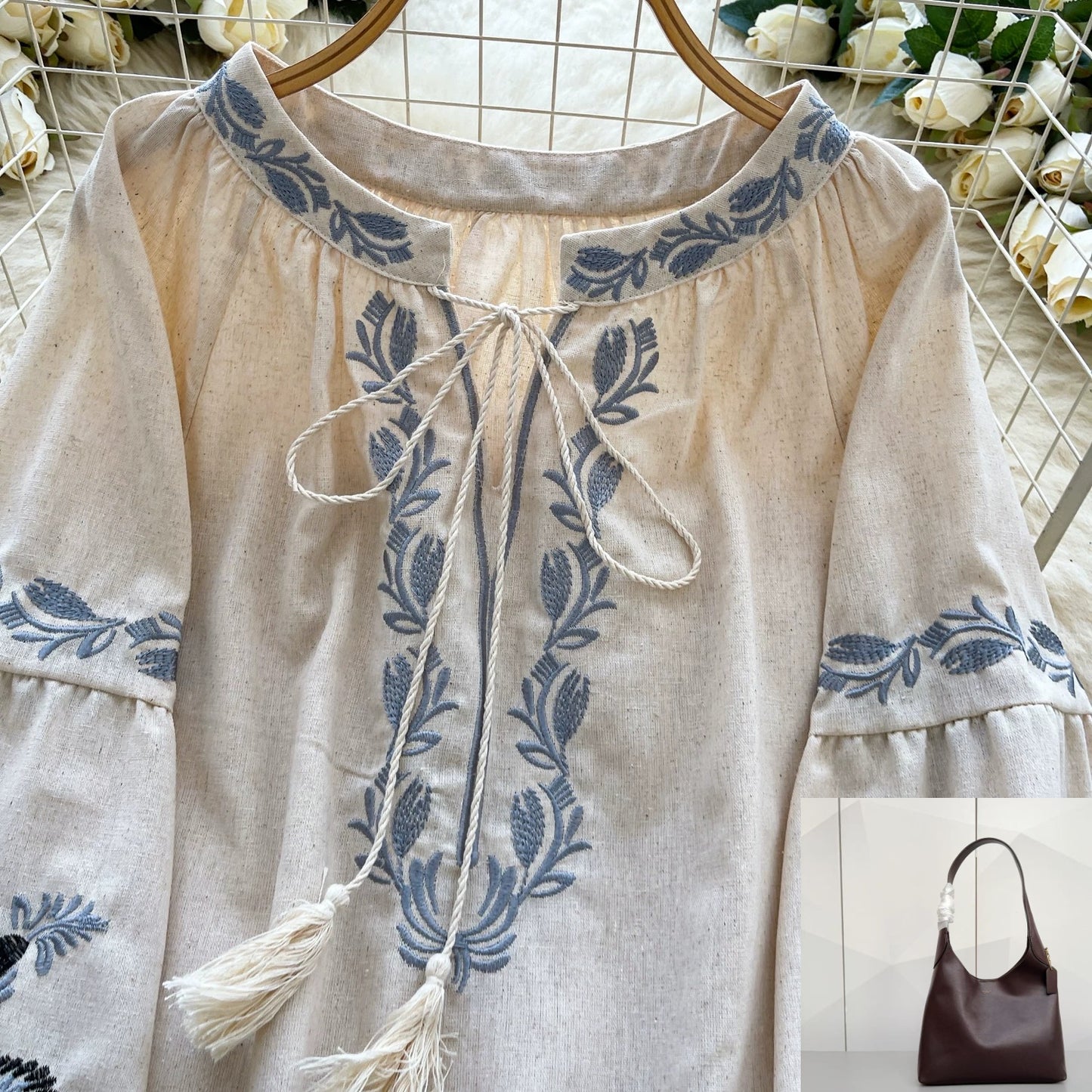 Embroidered Ethnic Style Shirt SA454