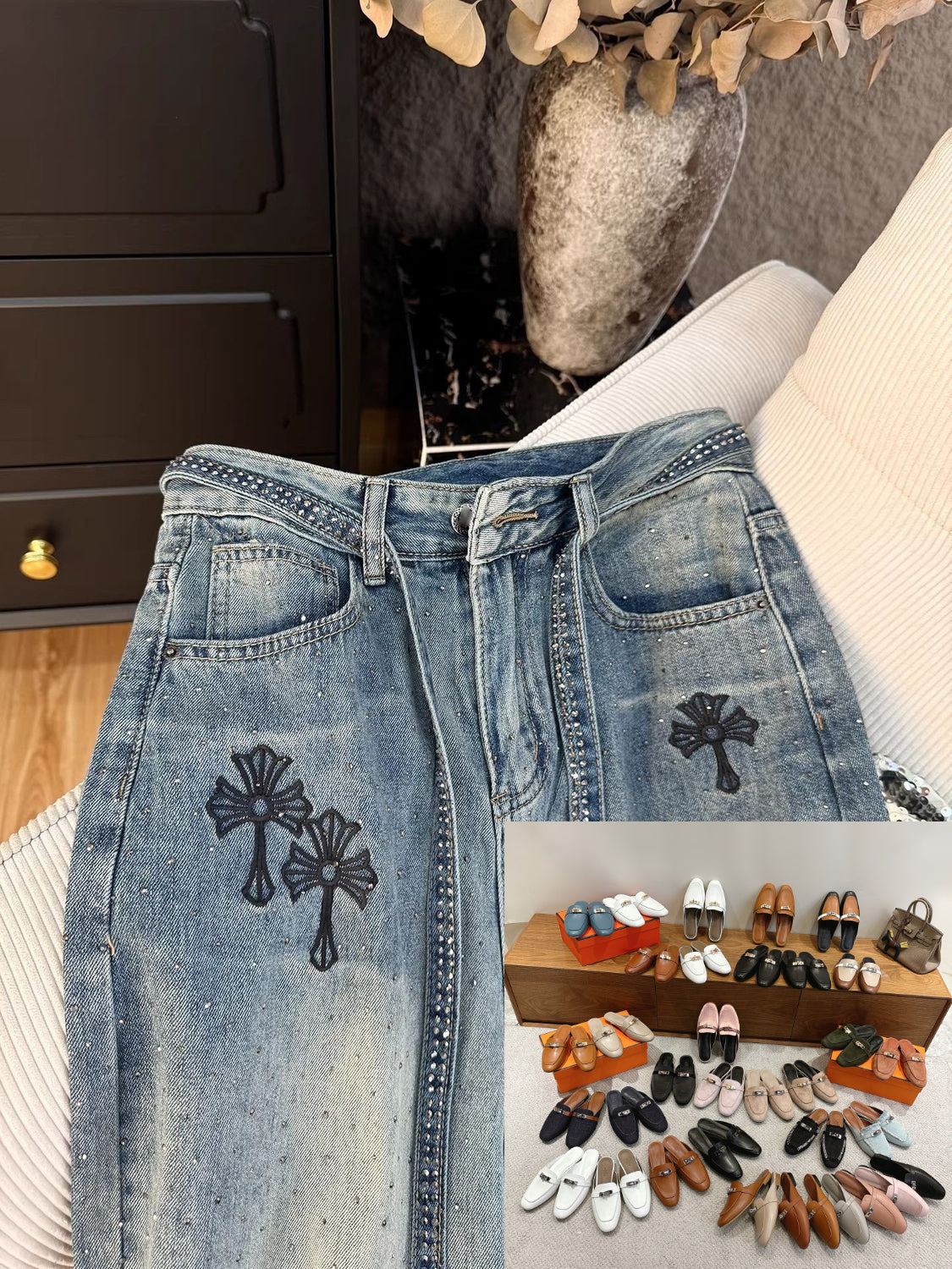 Women's Embroidered Jeans SA903