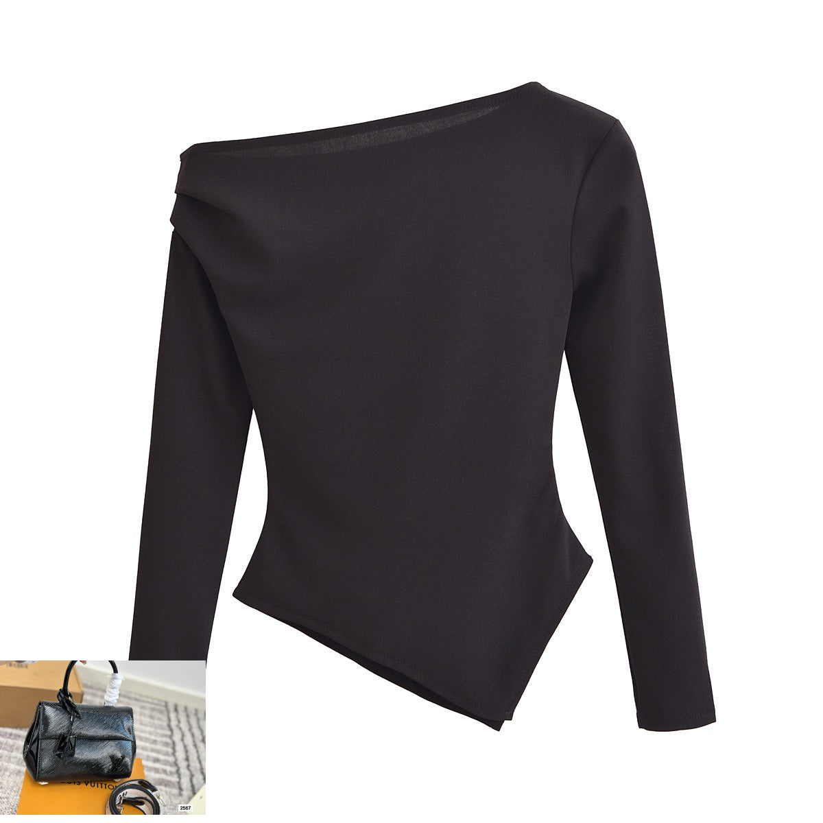 Asymmetrical Stretch Slim Fit Fashion Top SA542