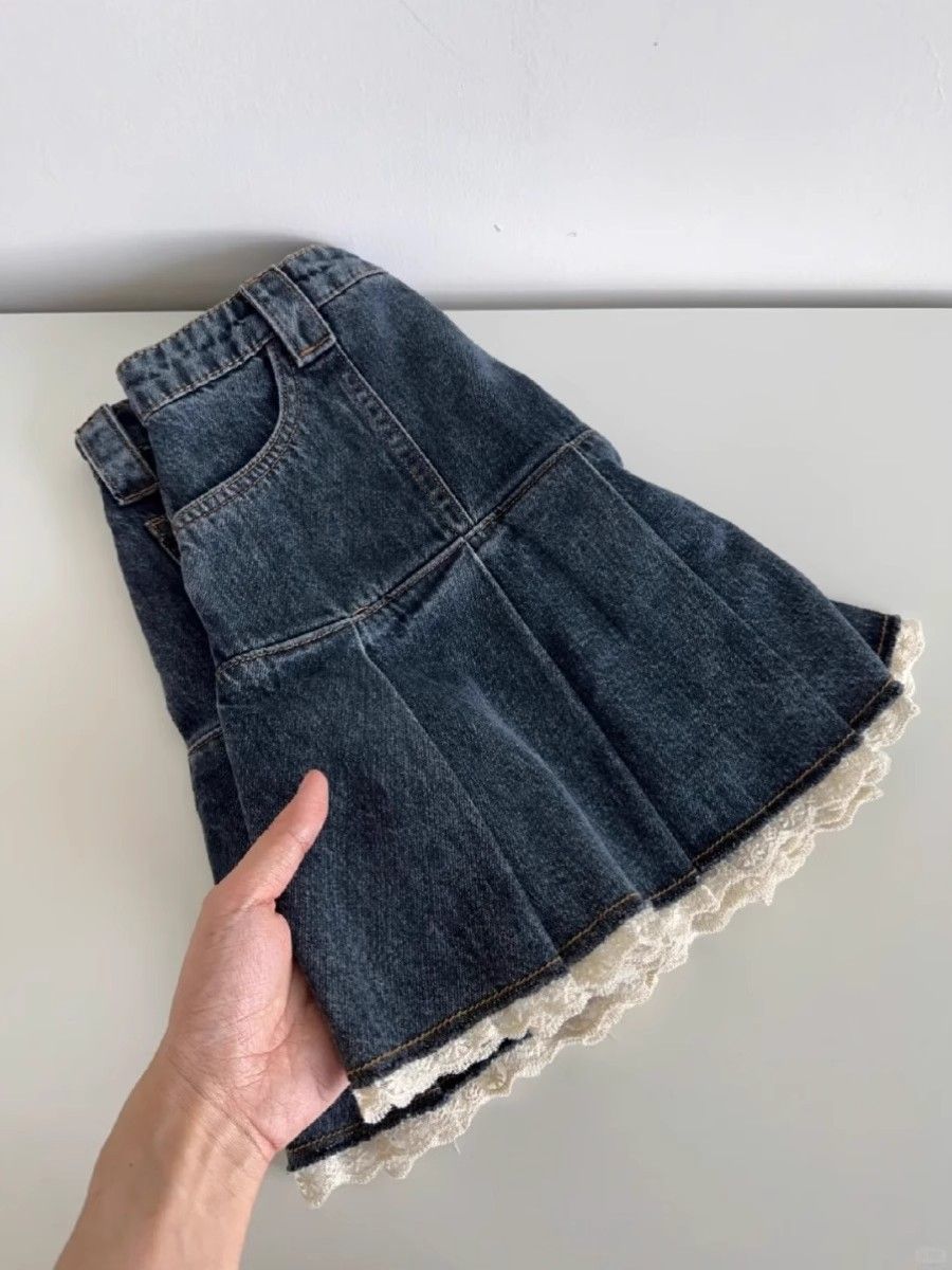 Lace Denim Skirt US 64D111