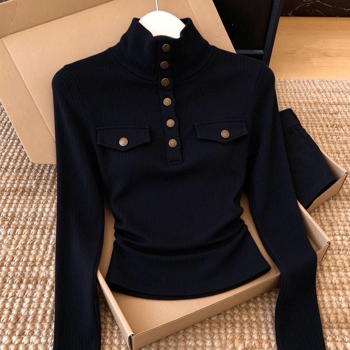 High-neck Long-sleeve T-shirt SAB230