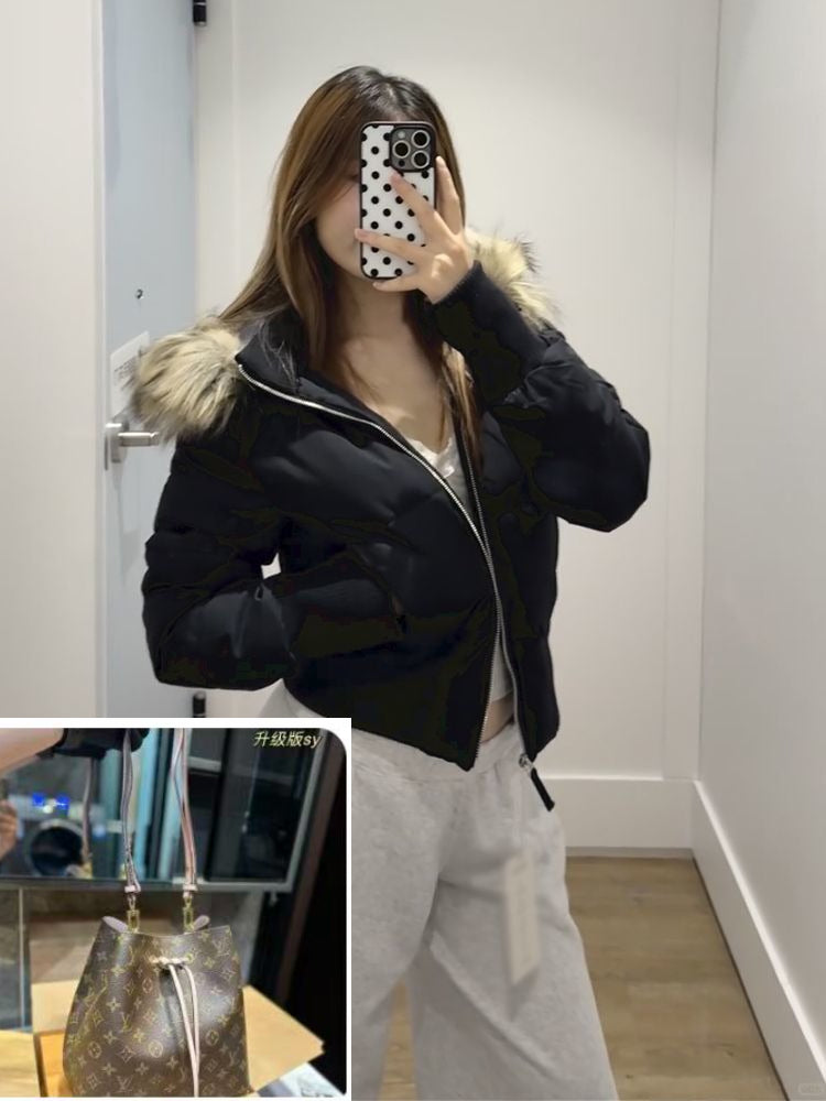 Hooded Short Cotton Dress Woman  SA693