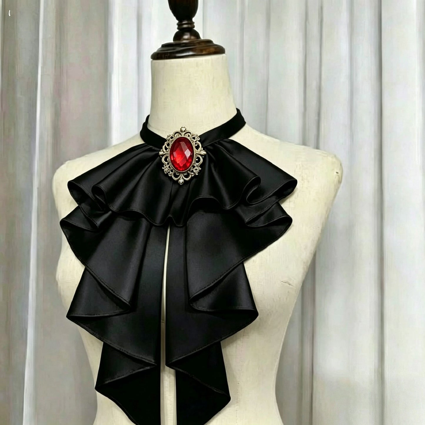 Lolita Gothic Style Gemstone Cross Collar Flower IL 64H084