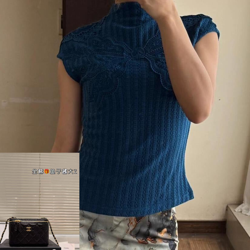 Lace Short-sleeved Top SA818