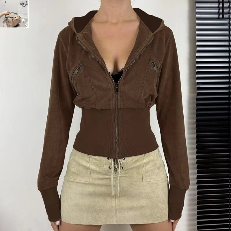 Solid Slim Fit Women’s Short Coat Long Sleeve SA192