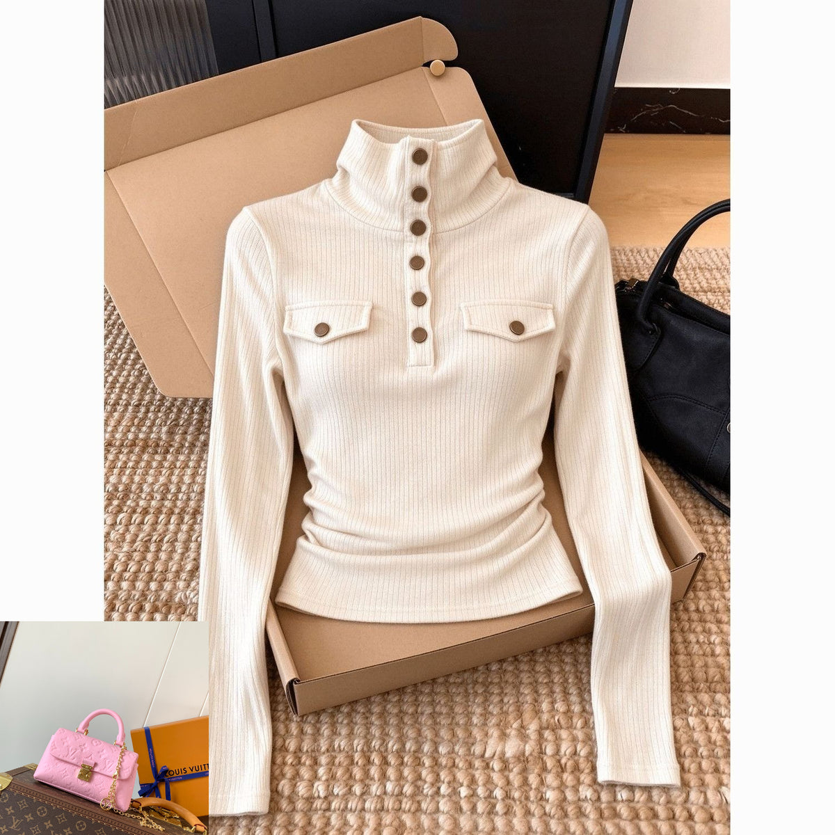 High-neck Long-sleeve T-shirt SAB230