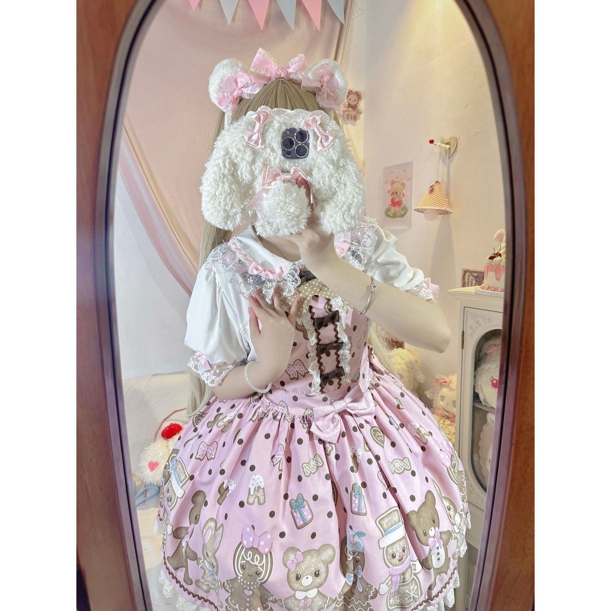 Lolita Bowknot Peter Pan Collar Blouse US  64D201