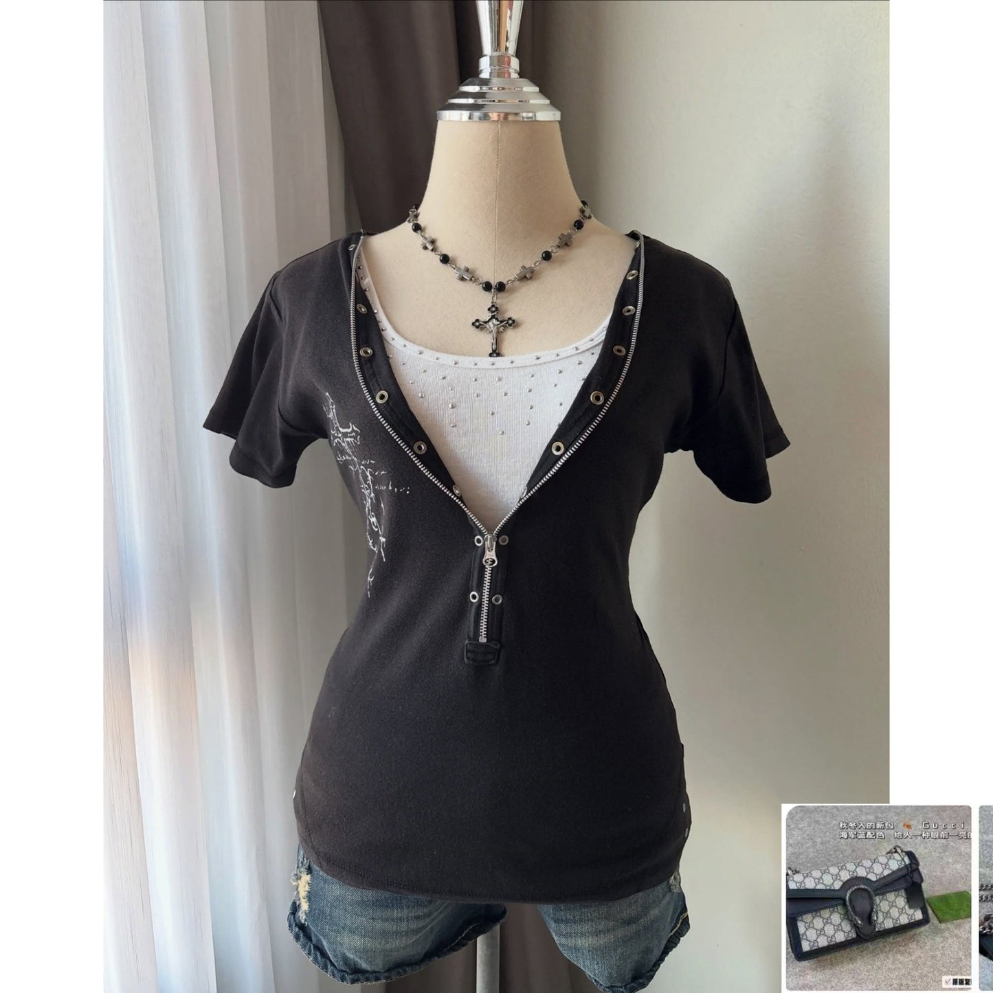 Crew Neck Short Sleeve Loose T-Shirt SA685
