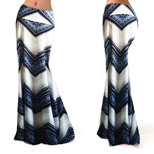 High Waist Elastic Hip  Long Skirt 69A684