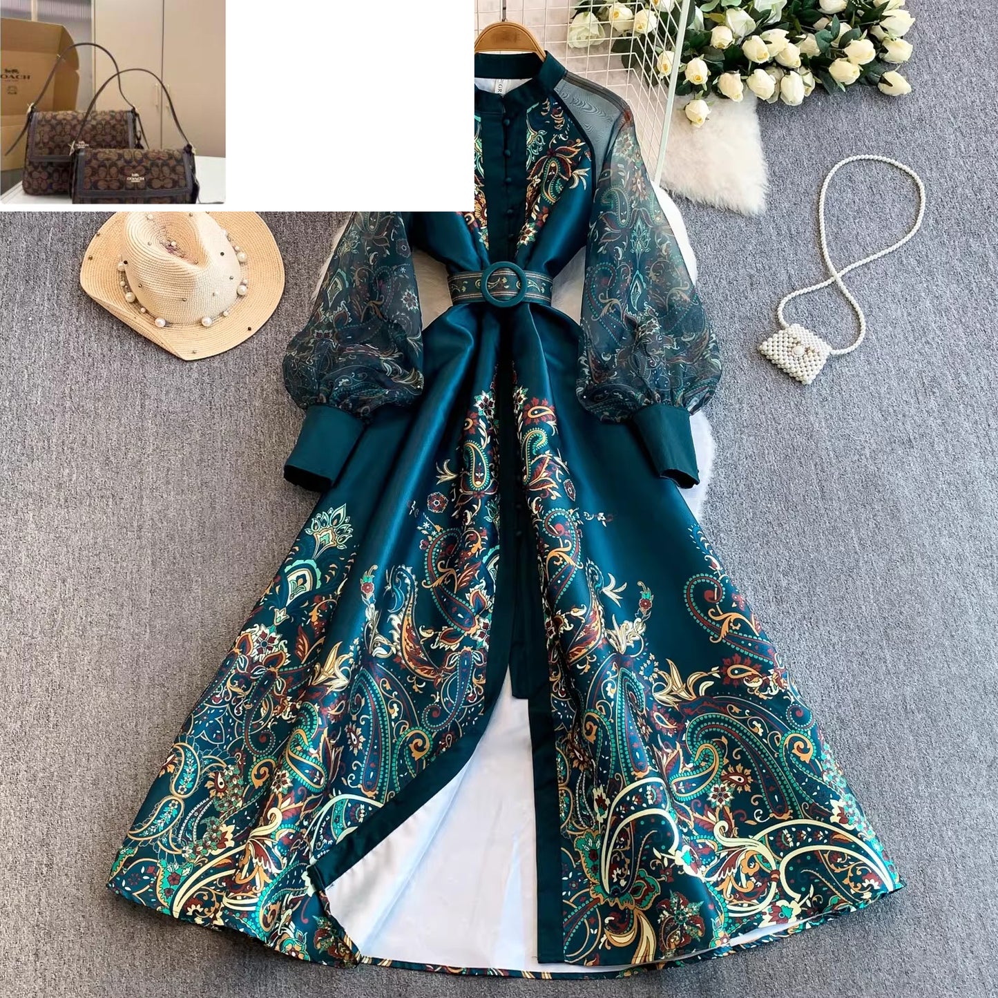 Lantern Sleeve Dress Sa750/sa751