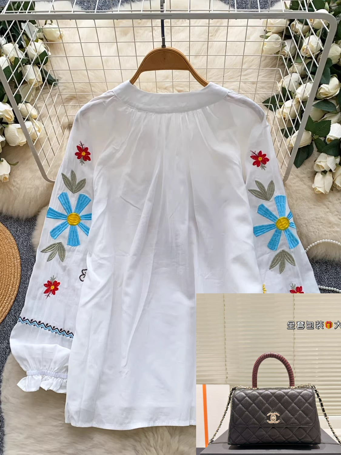 Round Neck Lantern Sleeve Shirt  SA797/SA798