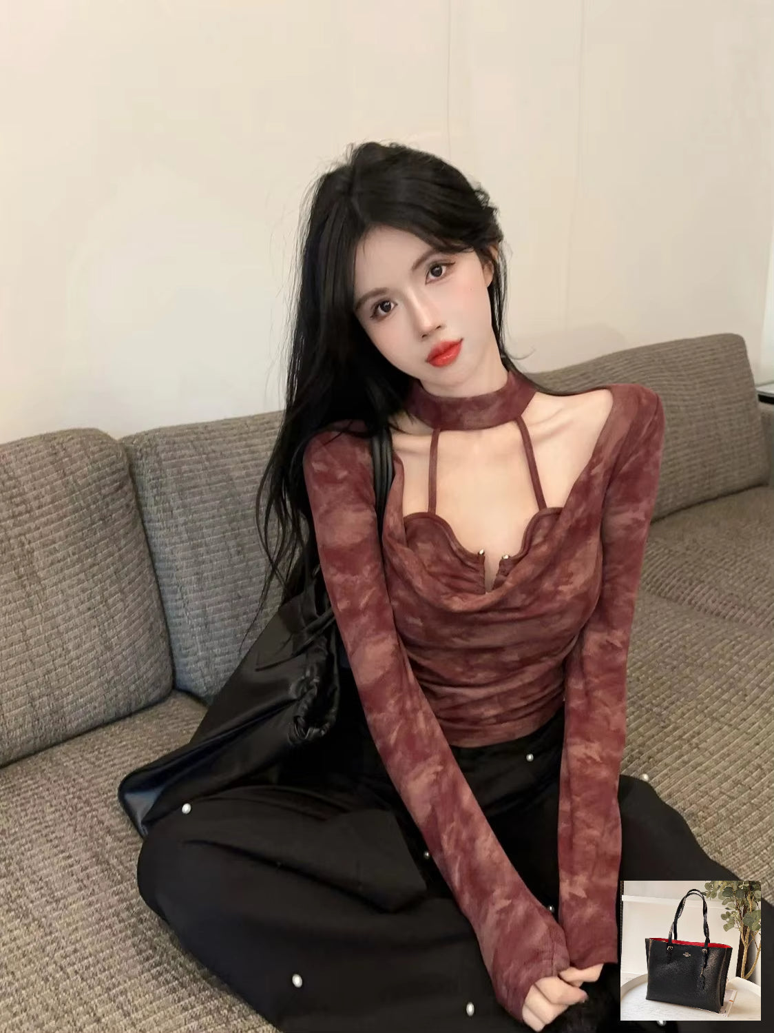 Tie Dye Slim Fit Top Women's Shirt SA171