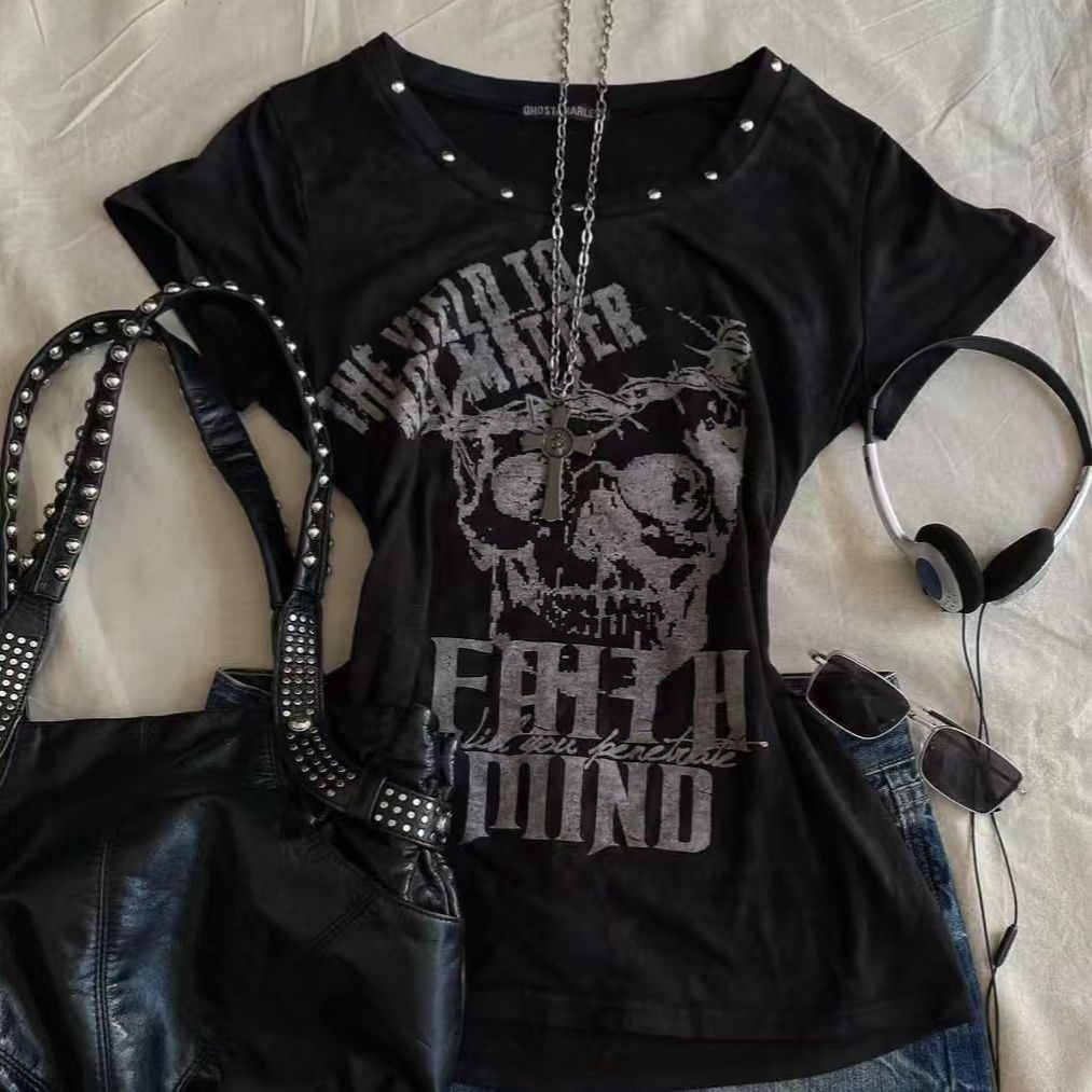 Printed Cotton Short-sleeved T-shirt SA992