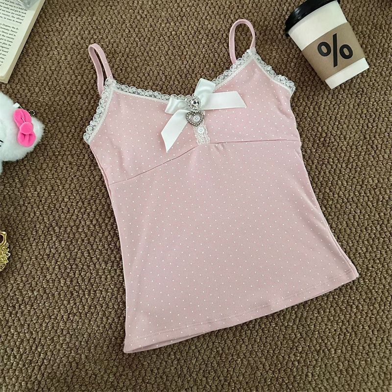 Polka Dot Vest Bow Strap 64D067