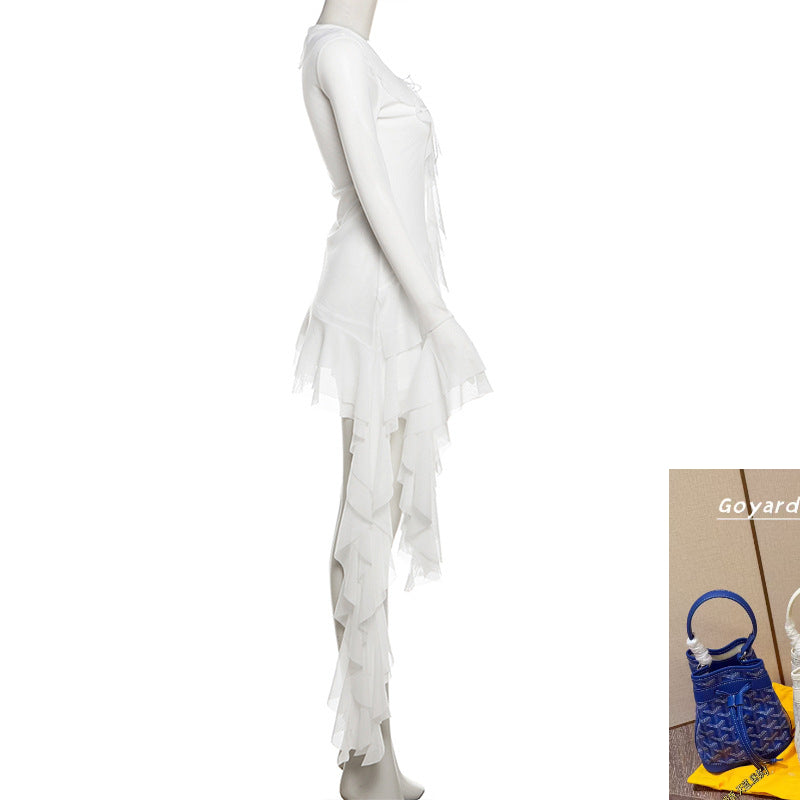 High Waist V-Neck Long Sleeve Dress SA386