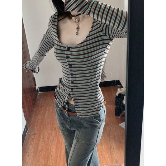 Spicy Retro Striped Tee SA722