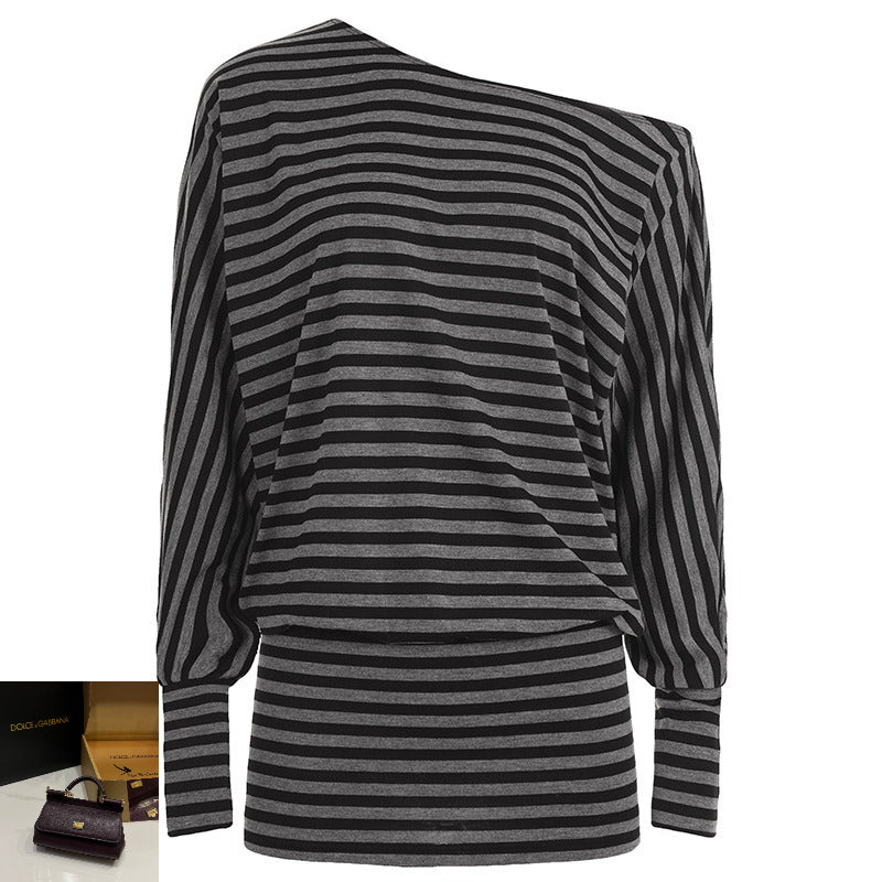 Striped Long-sleeved Dress SA640/SA978/SA979/SA980