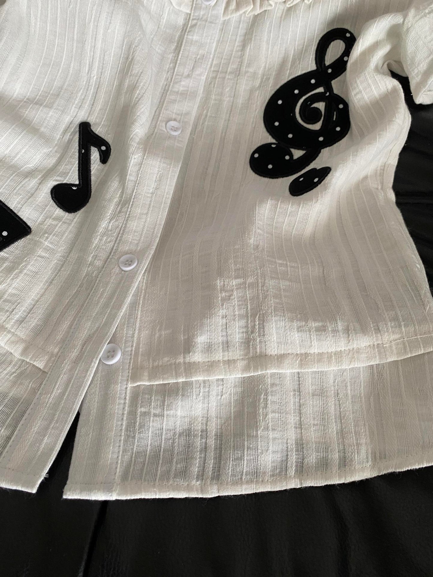 White Peter Pan Collar Short-sleeve Blouse  SA919