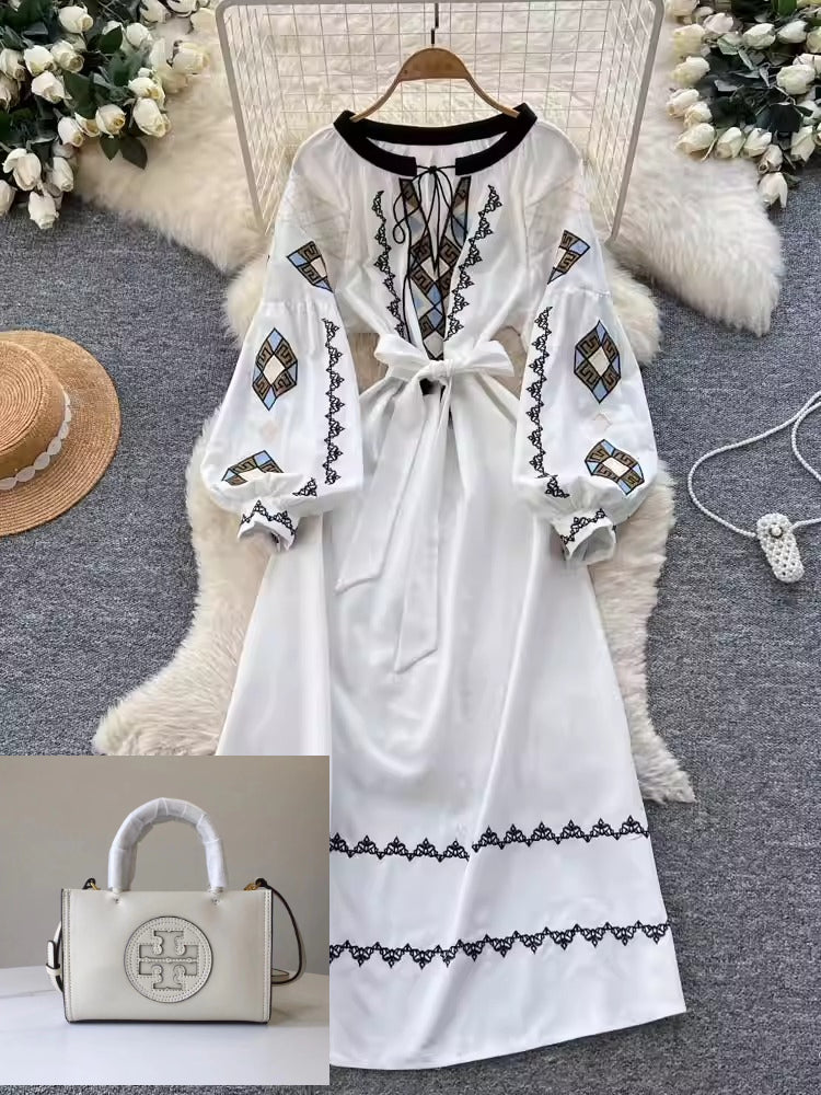 Bohemian Heavy Embroidery Dress SA766