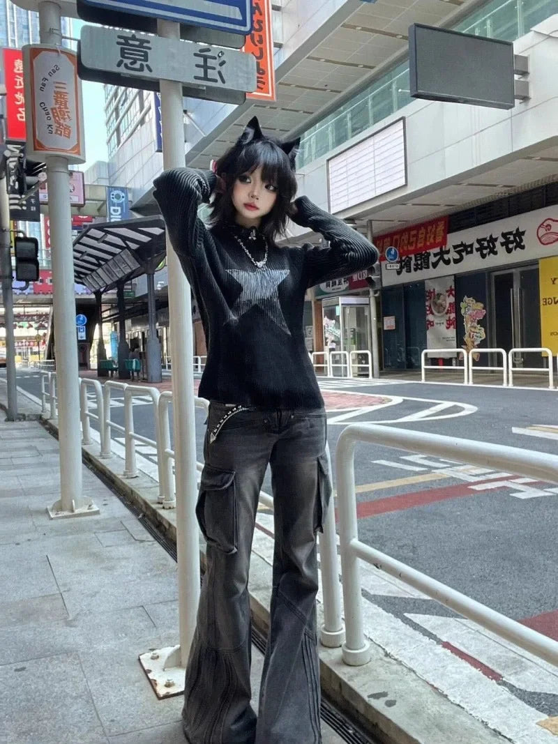 Autumn Vintage Gothic O Neck Long Sleeve Base Tops SA146