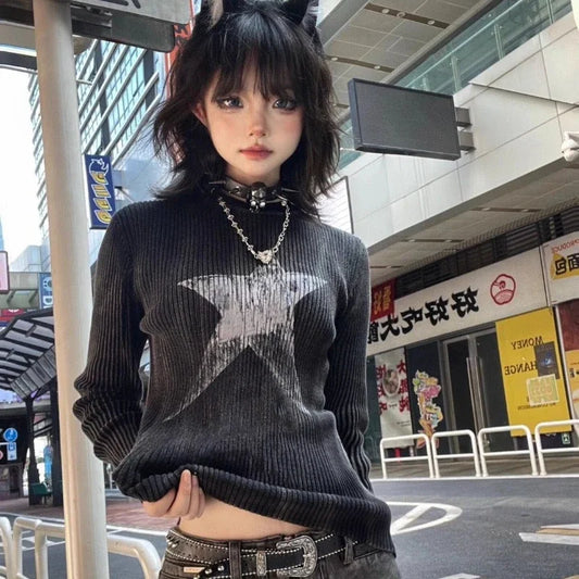 Autumn Vintage Gothic O Neck Long Sleeve Base Tops SA146