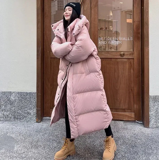 Warm Parkas Zip Elegant Hooed Korea Veste Femme SA143