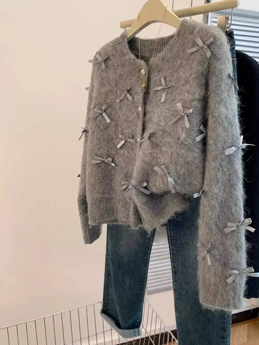 High Soft Mohair Knitted Cardigan SA213