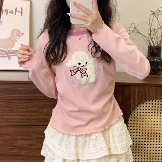 Patchwork Pink Casual Lolita T-shirt SA211/SA212