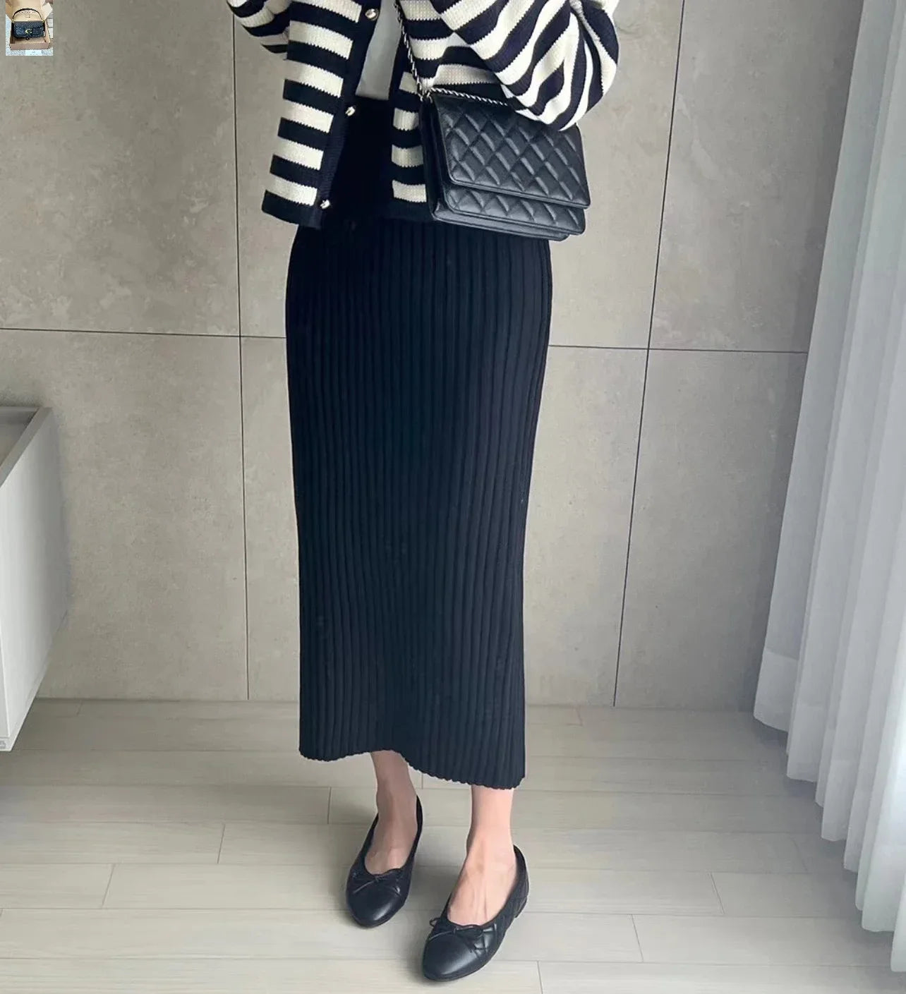 Chic Striped Sweater Coats Femme Cardigan SA003