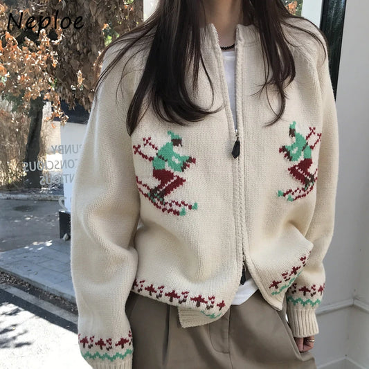 Warm Thick Zipper Knitted Cardigan SA111