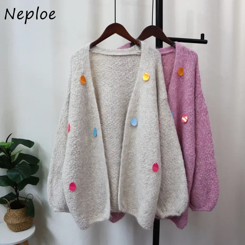 Sticky Korean Loose Knitted Cardigan SA023