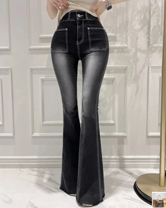 Chic Double Pocket  Temperament Pants SA055