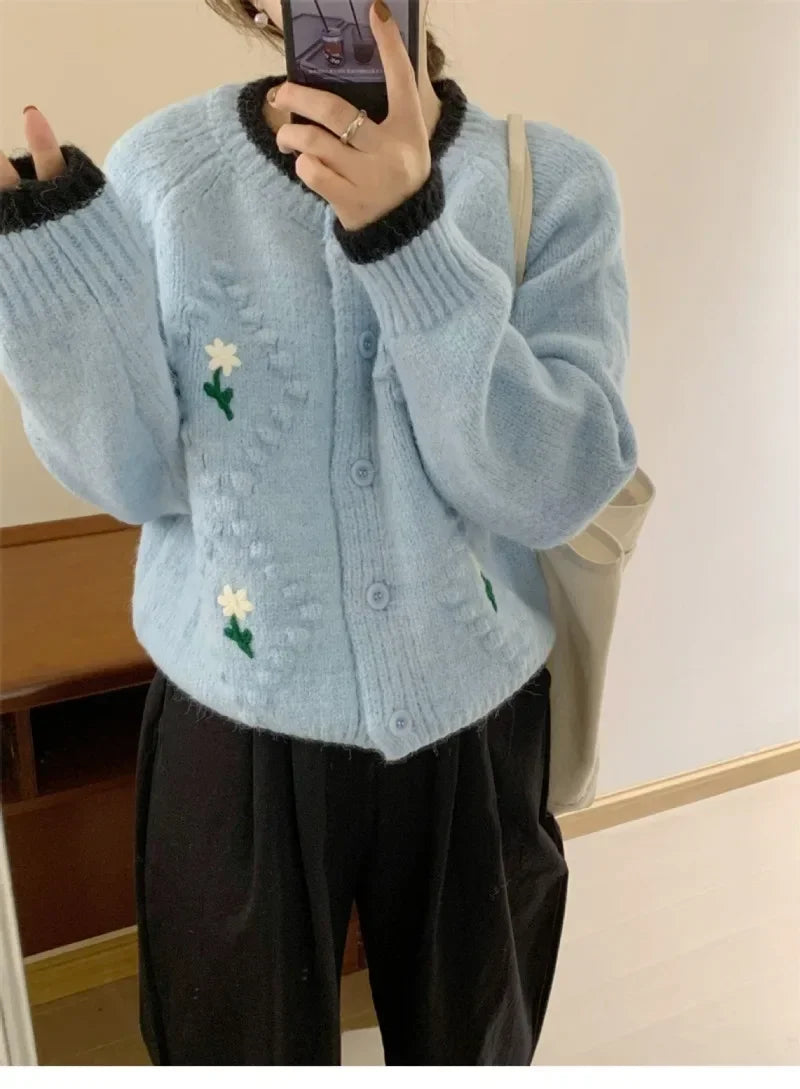 Sweater Coat Femme Autumn Knitted Cardigan 52B367