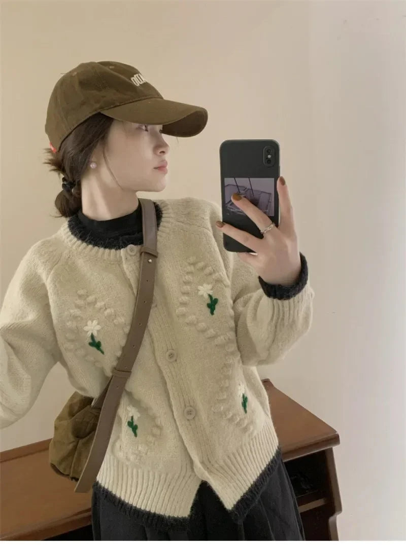Sweater Coat Femme Autumn Knitted Cardigan 52B367