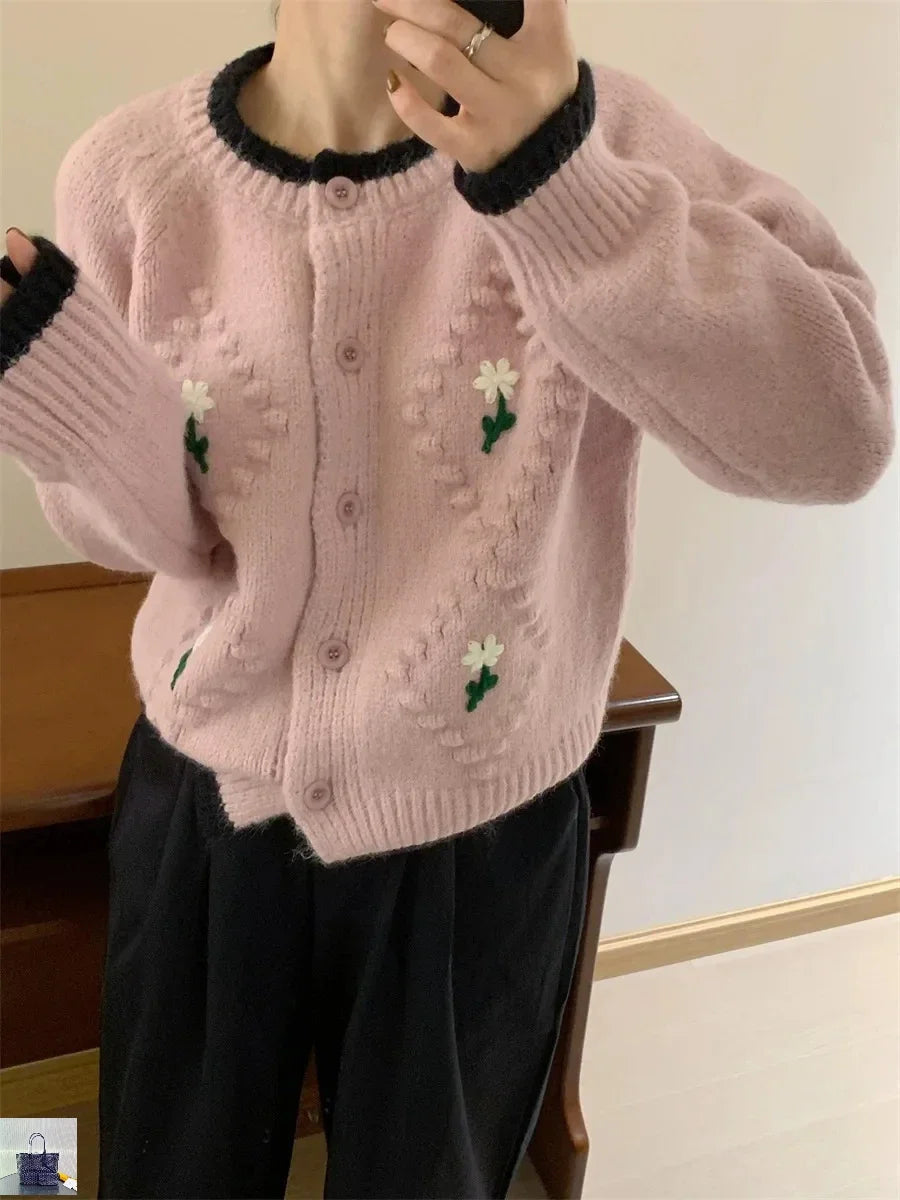 Sweater Coat Femme Autumn Knitted Cardigan 52B367