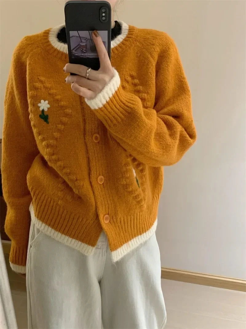Sweater Coat Femme Autumn Knitted Cardigan 52B367