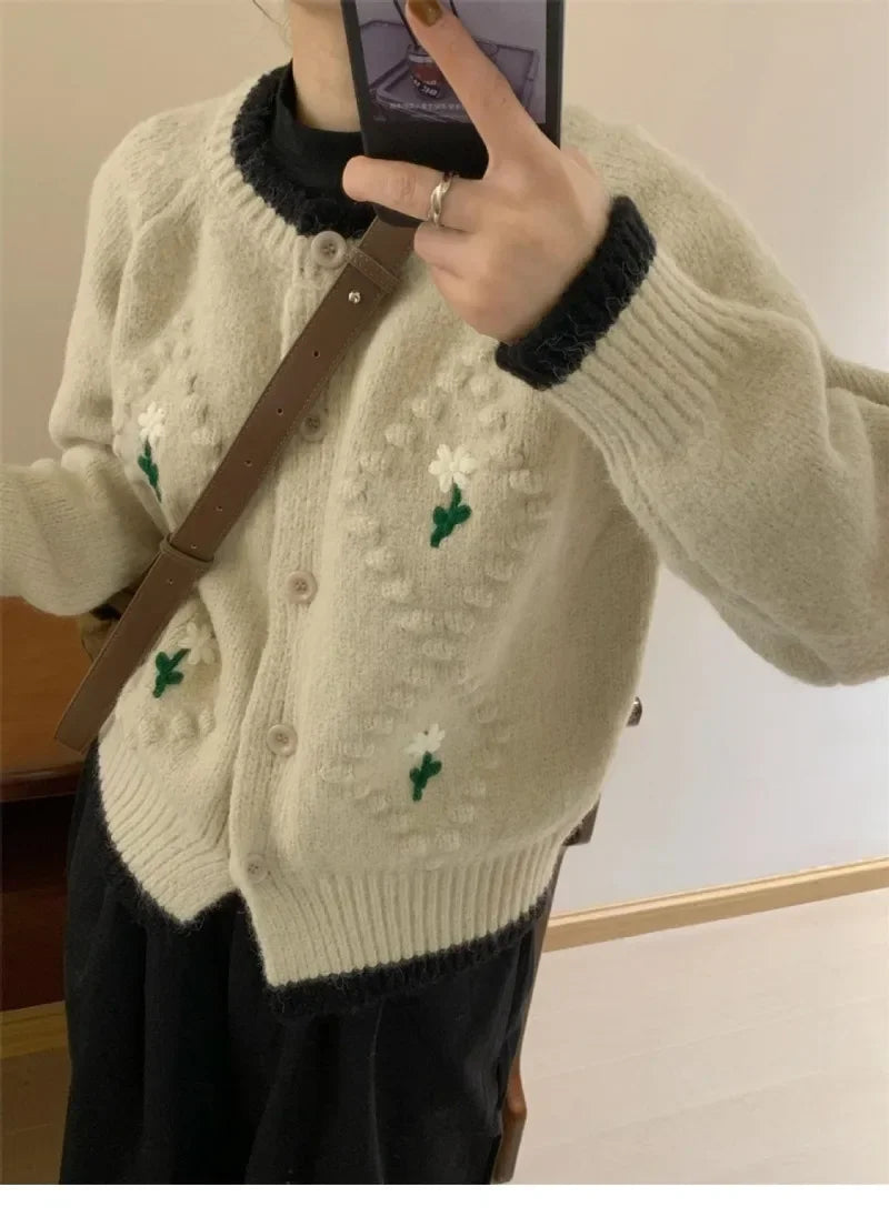Sweater Coat Femme Autumn Knitted Cardigan 52B367