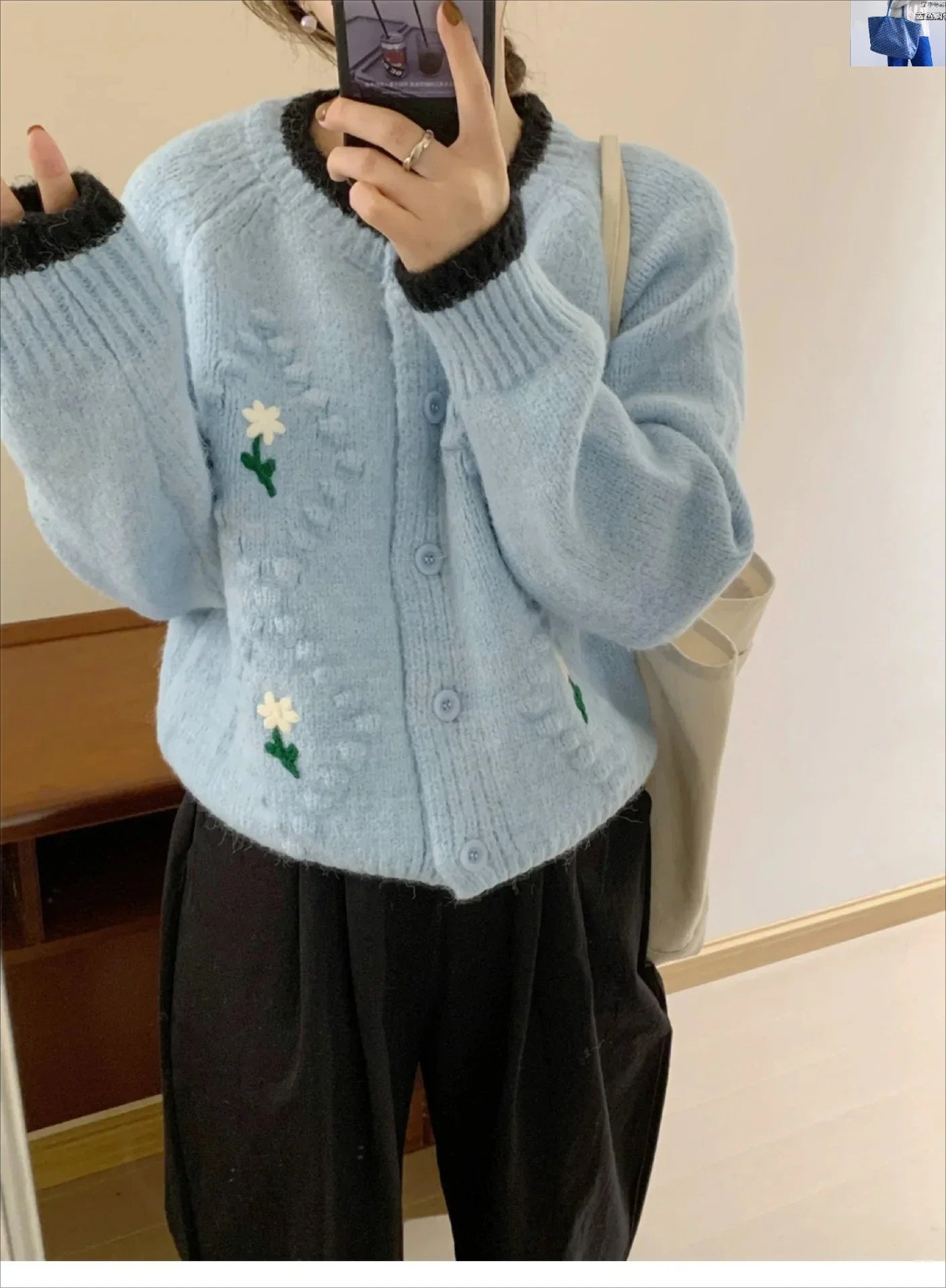 Sweater Coat Femme Autumn Knitted Cardigan 52B367