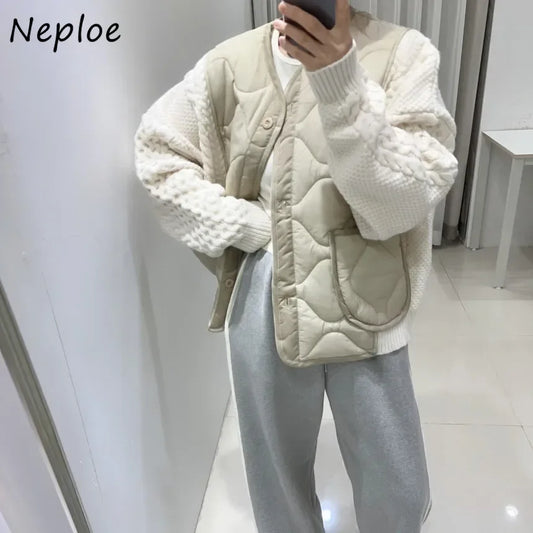 Parkas Patchwork Heavy Jumper Coat SA058/SA059