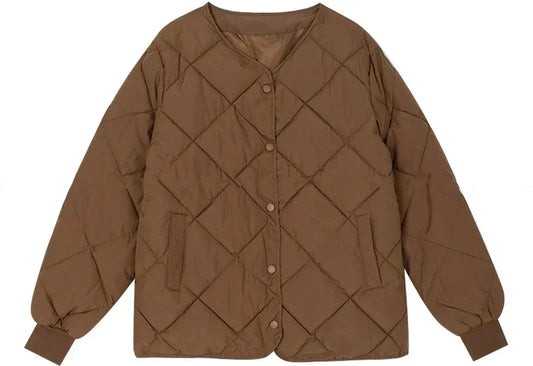 Patterned Loose Versatile Cotton Jacket