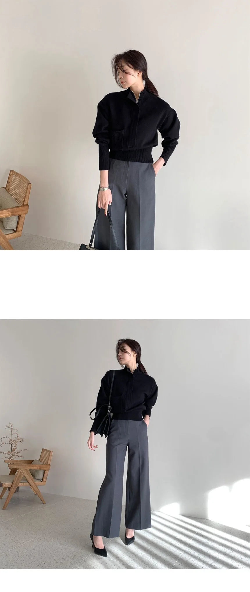 Winter Korean Simple Elegant Knitted Pullovers