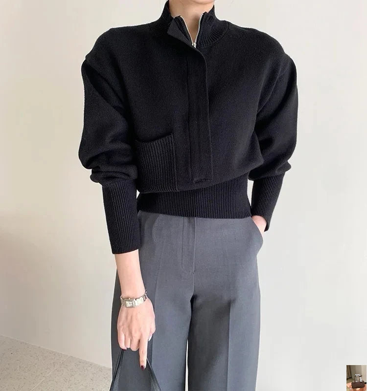 Winter Korean Simple Elegant Knitted Pullovers