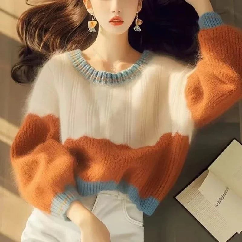 Autumn Winter Contrasting Color Sweater SA084